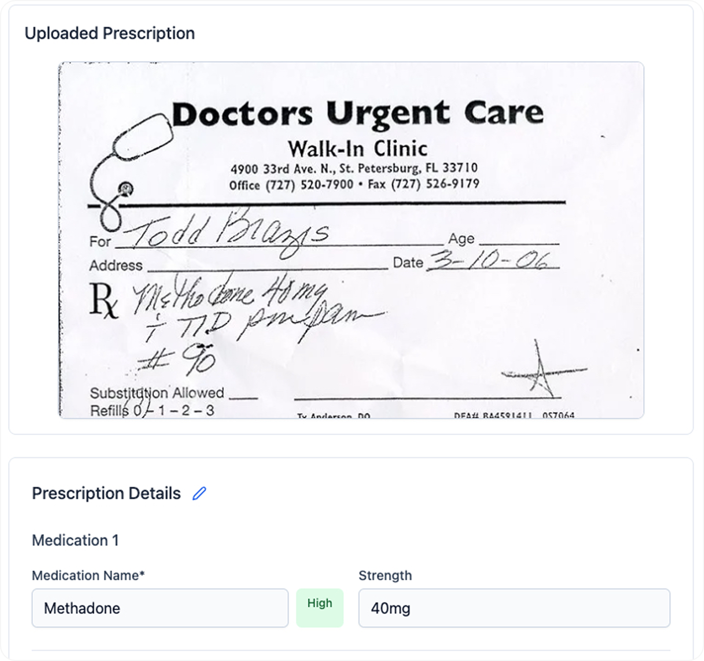 AI-Powered Prescription Recognition